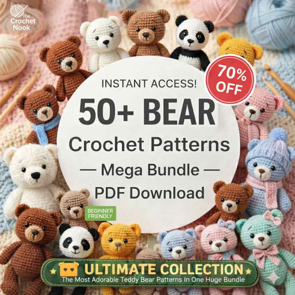 50+ Teddy Bear Crochet Patterns â Amigurumi Mega Bundle PDF