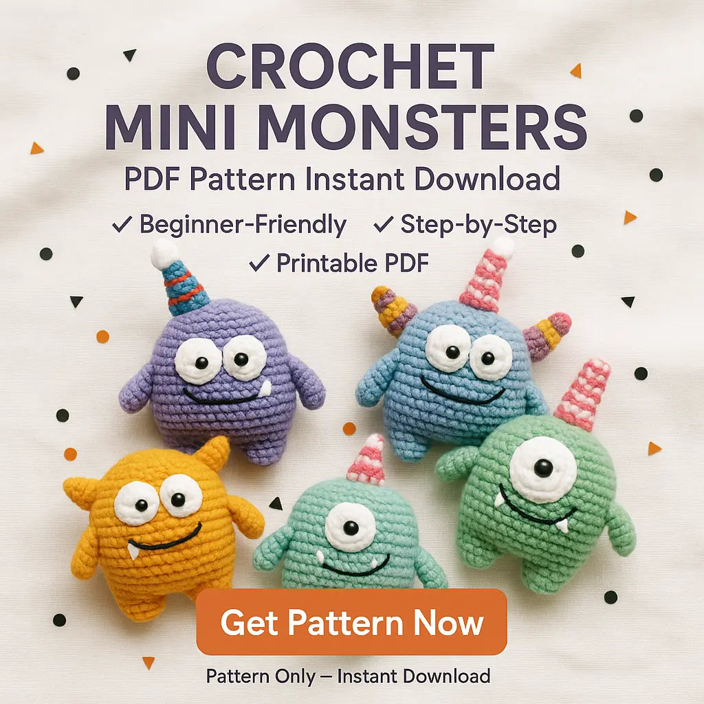 Mini Monsters Amigurumi â Crochet PDF Pattern (Halloween Set)