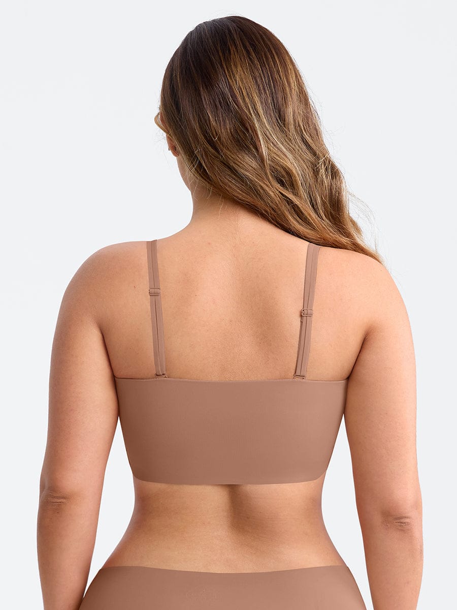 Wireless Strapless Anti-Slip Comfort Bandeau Bra for Women with Molded Cups, Convertible Straps & Ultra-Soft Fabric