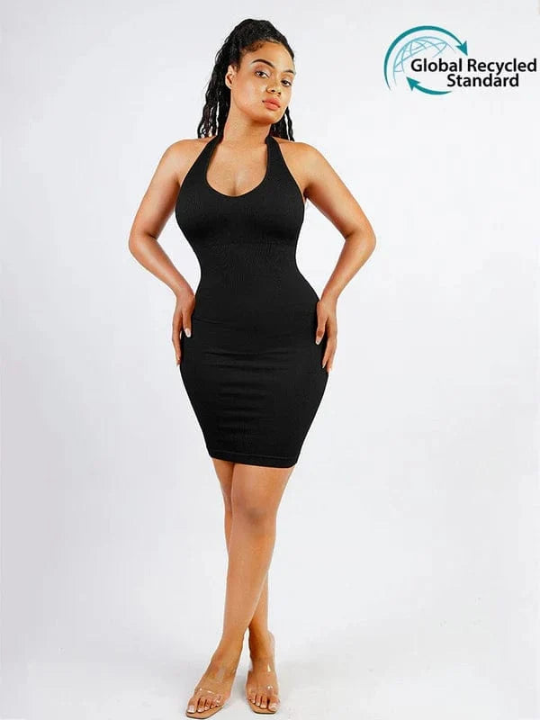 Halter Neck Bodycon Shapewear Mini Dress