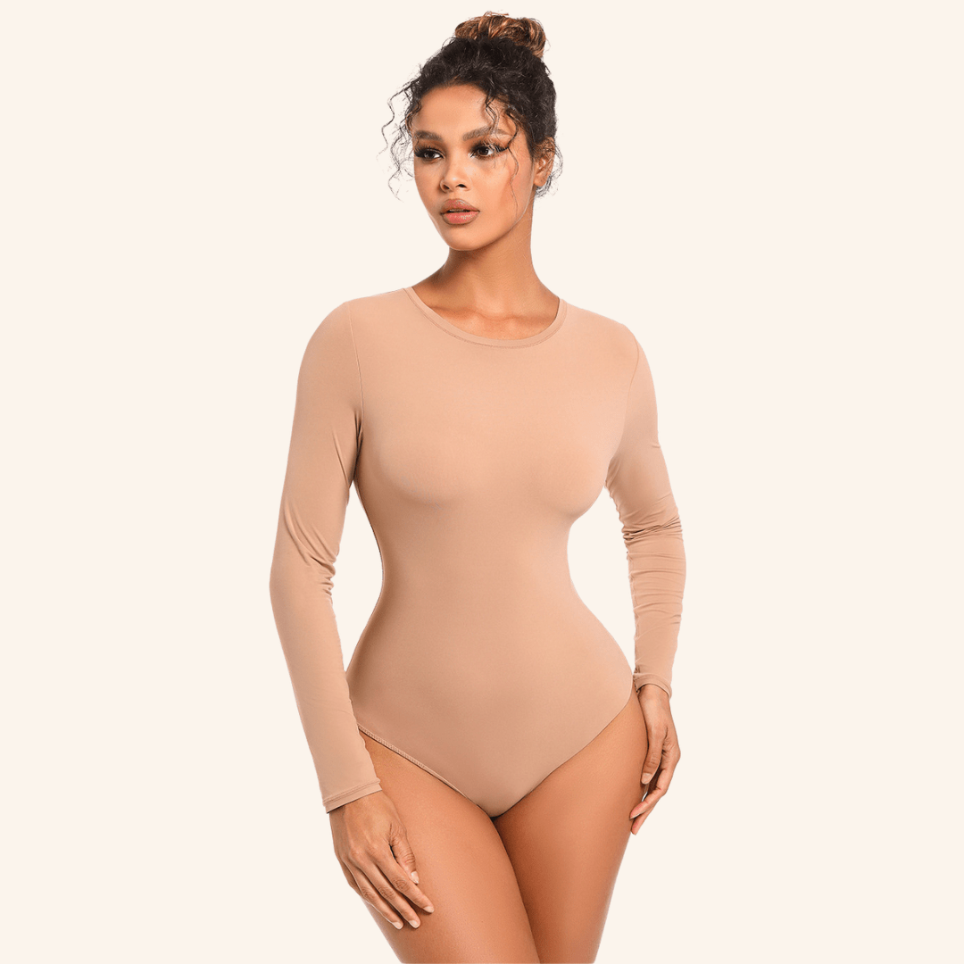 Long Sleeved Super Stretch Tummy Control Shaping Bodysuit