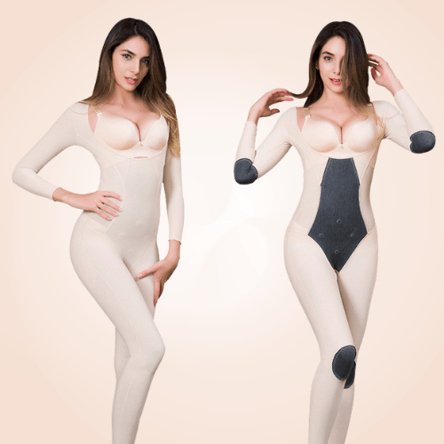 Underbust Slimming Arm Thigh Full Body Solid Open Crotch Bodysuit Shaper