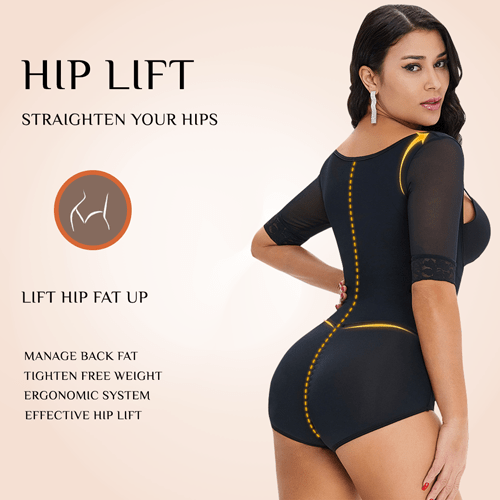 Plus Size Front Closure Hip Lifting Solid Lace Bodysuits Shapewear