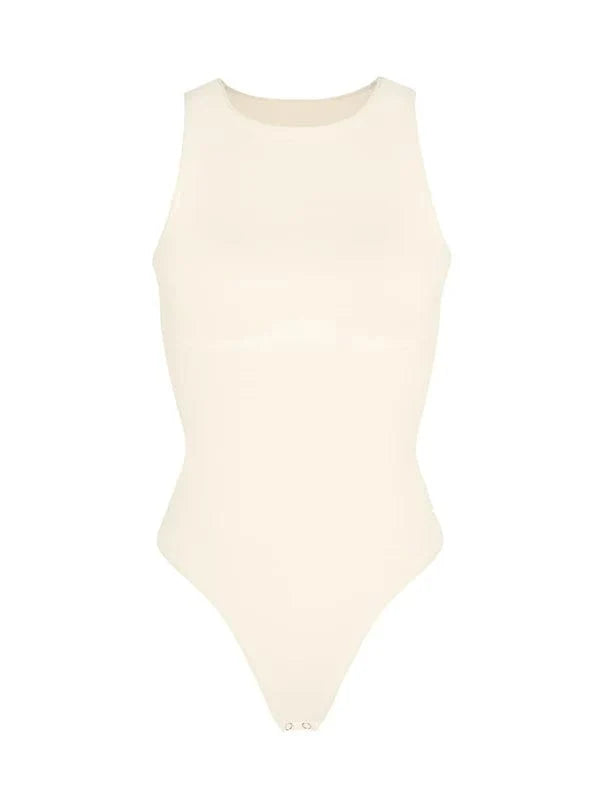 Sleeveless Tummy Control Shapewear Thong Bodysuit