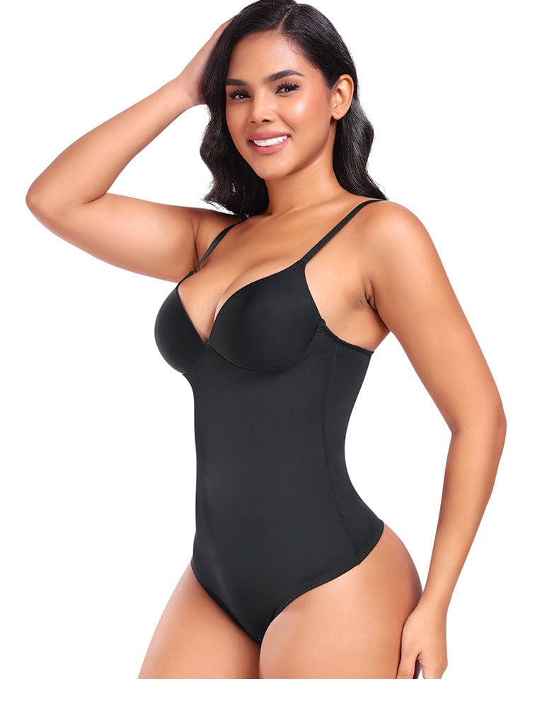 Waist Slimming Tummy Control Shapewear Bodysuit with Built-In Bra