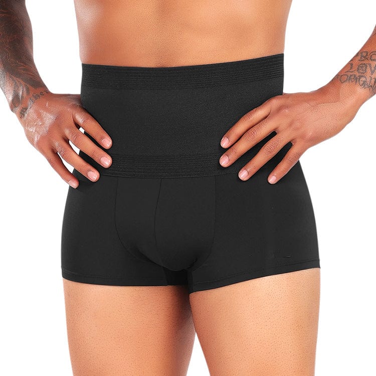 Seamless High Waisted Compression Men Shaping Boxer Shorts