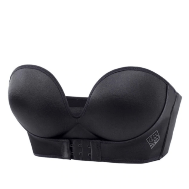 Women's Invisible Sexy Push-Up Bra Strapless with Front Buckle
