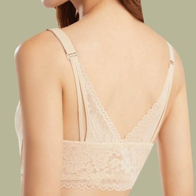 Front Fastening Lace Push-Up Bra