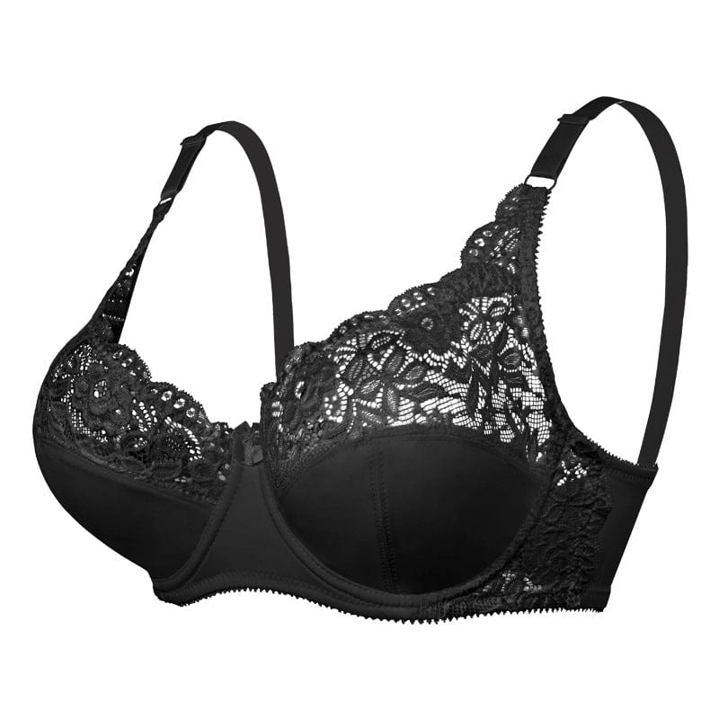 Low Back Underwire Plus Size Adjustable Strap Lace Push Up Bra