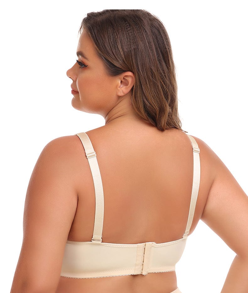 Plus Size Wired Longline Support Bra with Adjustable Straps