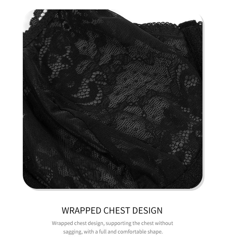 Ultra Thin Lace Push Up Bra with Ring Steel