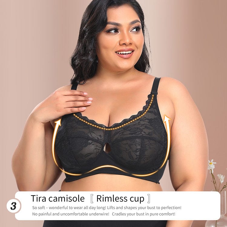 Women's Plus Size Non Wired Lace Bra