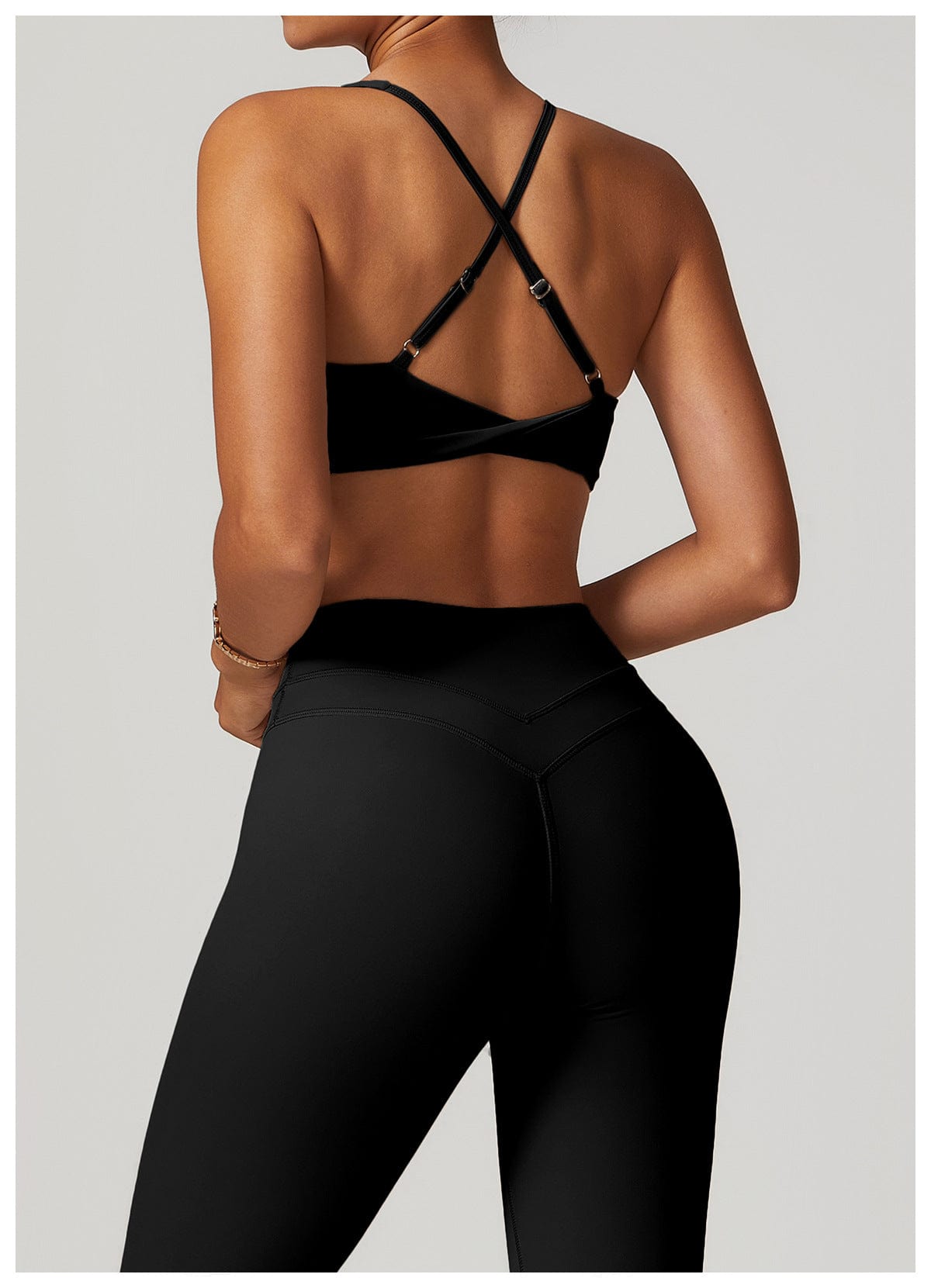 Women Support Sports Yoga Bra with Adjustable Cross Shoulder Straps