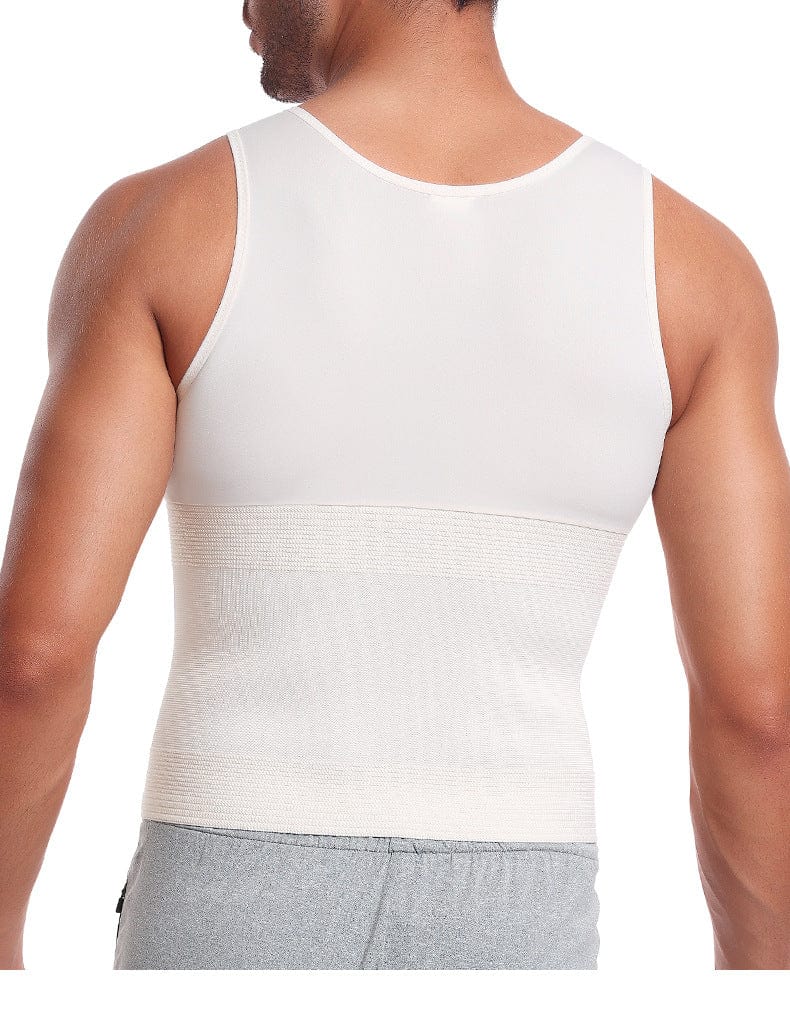 Men Tummy Control Compression Shirt Tank Top with Hook and Eye Closure
