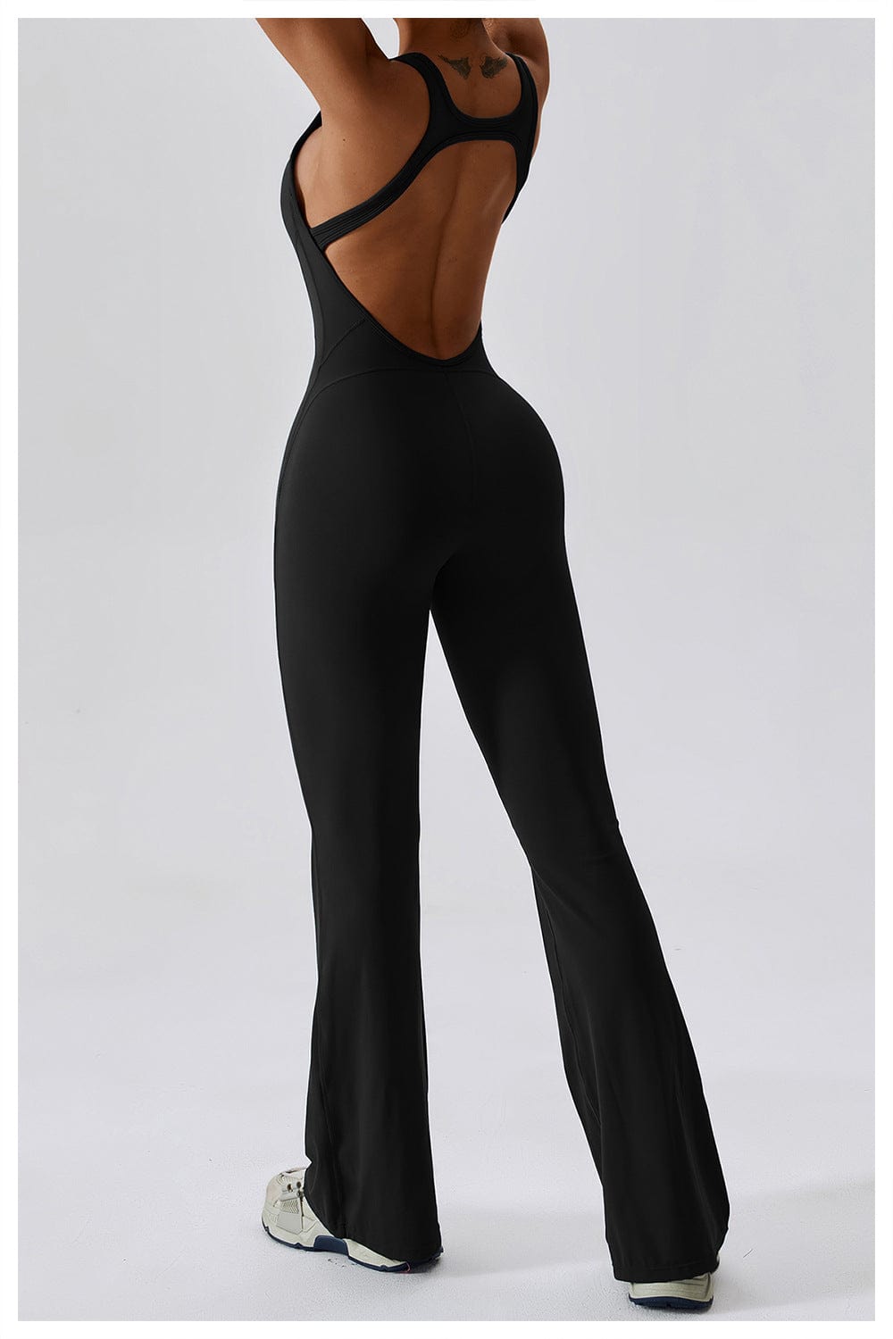 Backless Flared Tummy Control Shaping Jumpsuit For Women