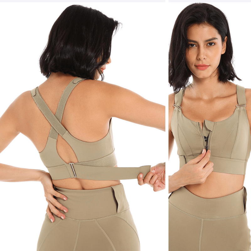 High Impact Shock Absorber Sports Bra with adjustable straps