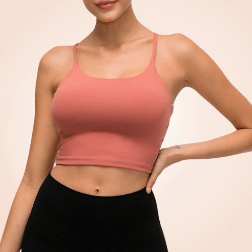 Padded Sports Fitness Bra Cami Basic Crop Top