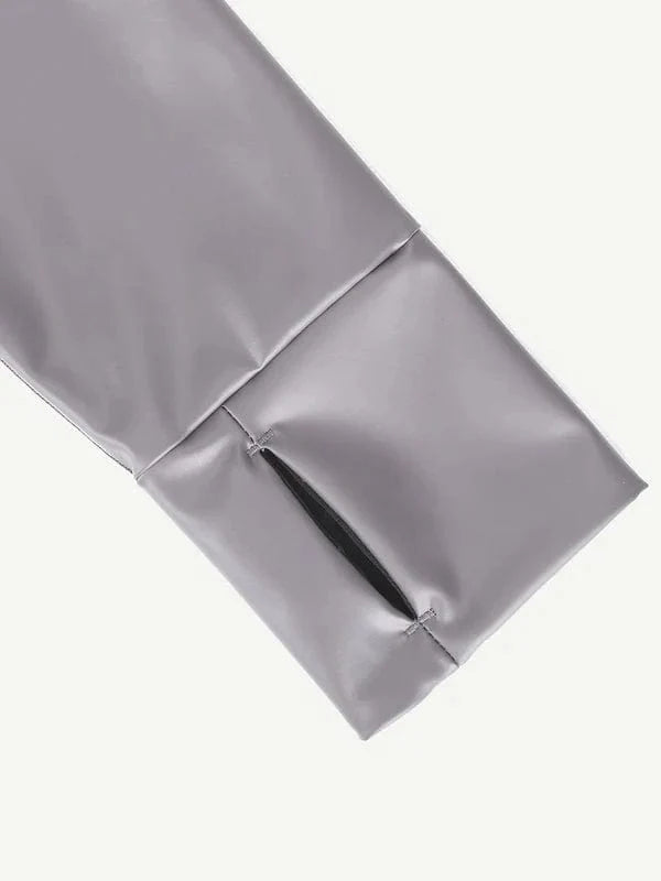 Long Sleeve Silver Film Sauna Suit Shaper Top