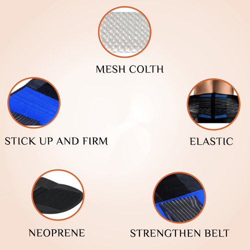 Neoprene Double Pull Lumbar Adjustable Low Back Waist Support Belt