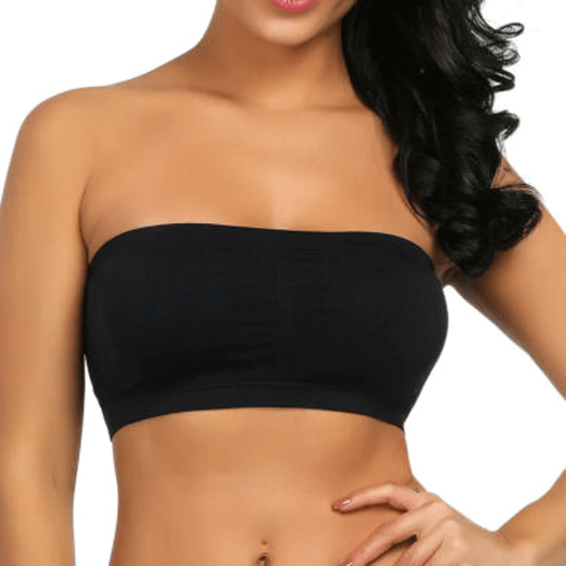 Seamless Bandeau Strapless Stretchy Bra