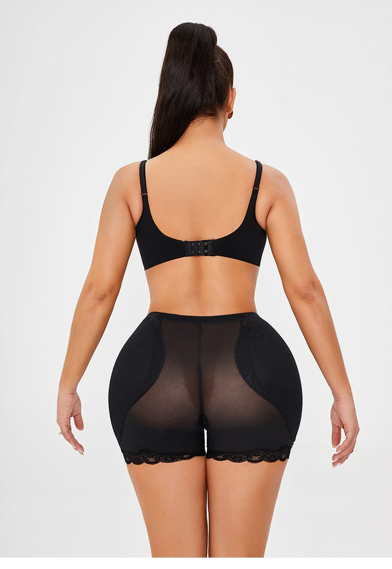 High Waist Hip and Bum Lift Tummy Control Shaper Shorts with Lace Stitching