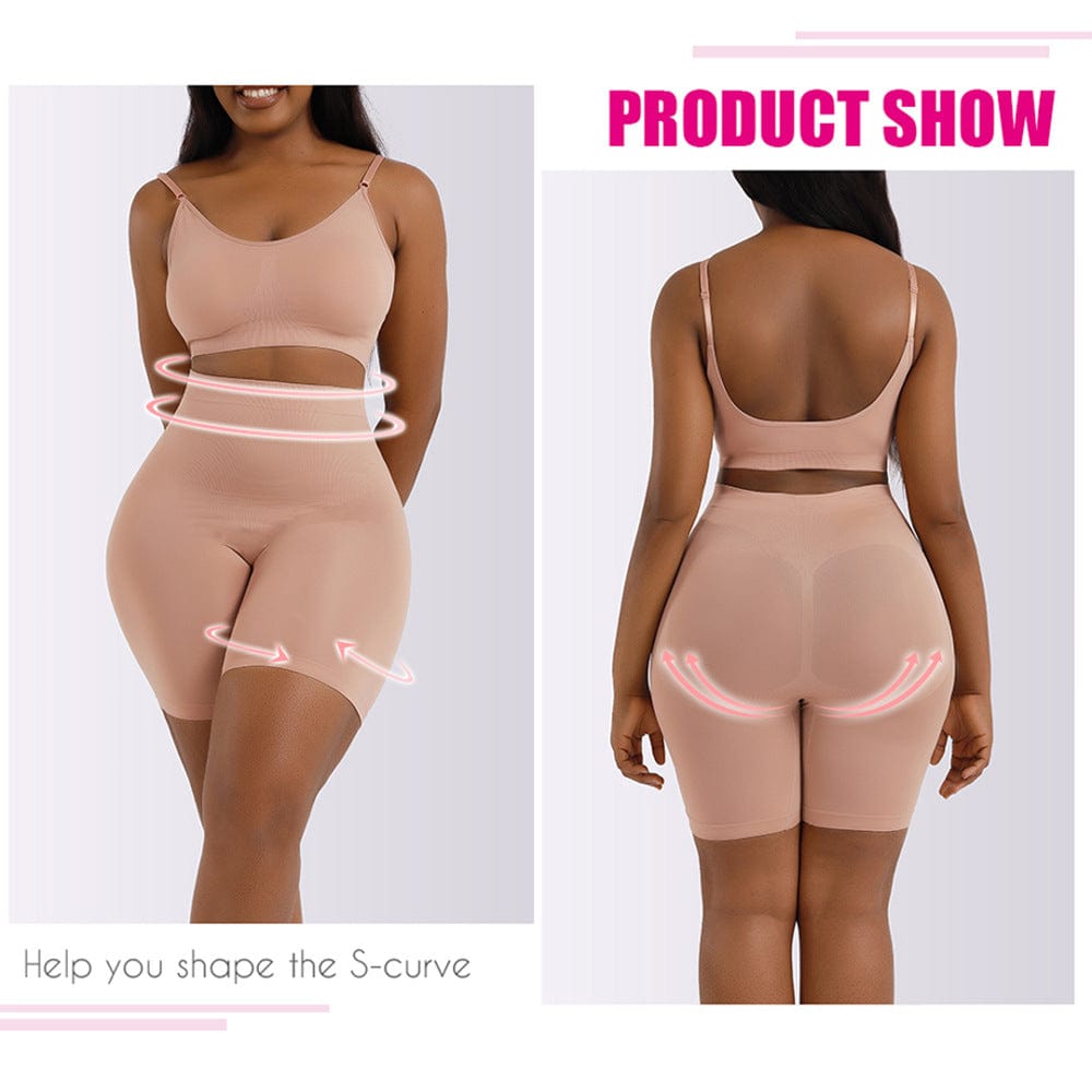 Seamless Non Wired Bra and Tummy Control Shaper Shorts Set