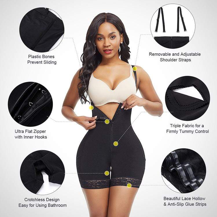 Open Gusset Women Underbust Slimming Shapewear Short with Slim Straps