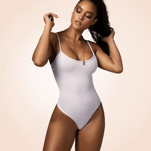 Basic Rib Strappy Cami Bodysuit