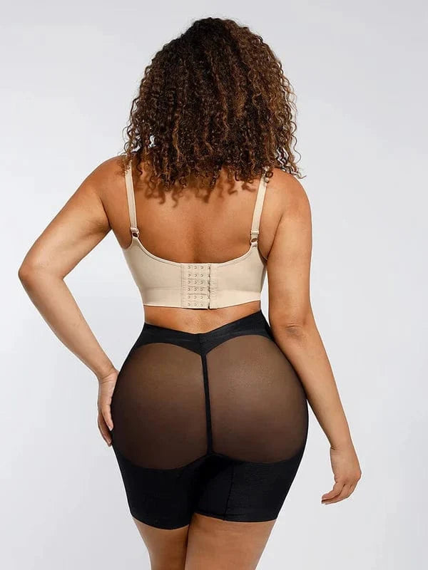 Seamless Low Back Mesh Tummy Control Shapewear Short
