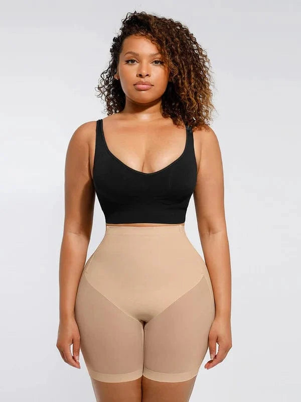 Seamless Low Back Mesh Tummy Control Shapewear Short