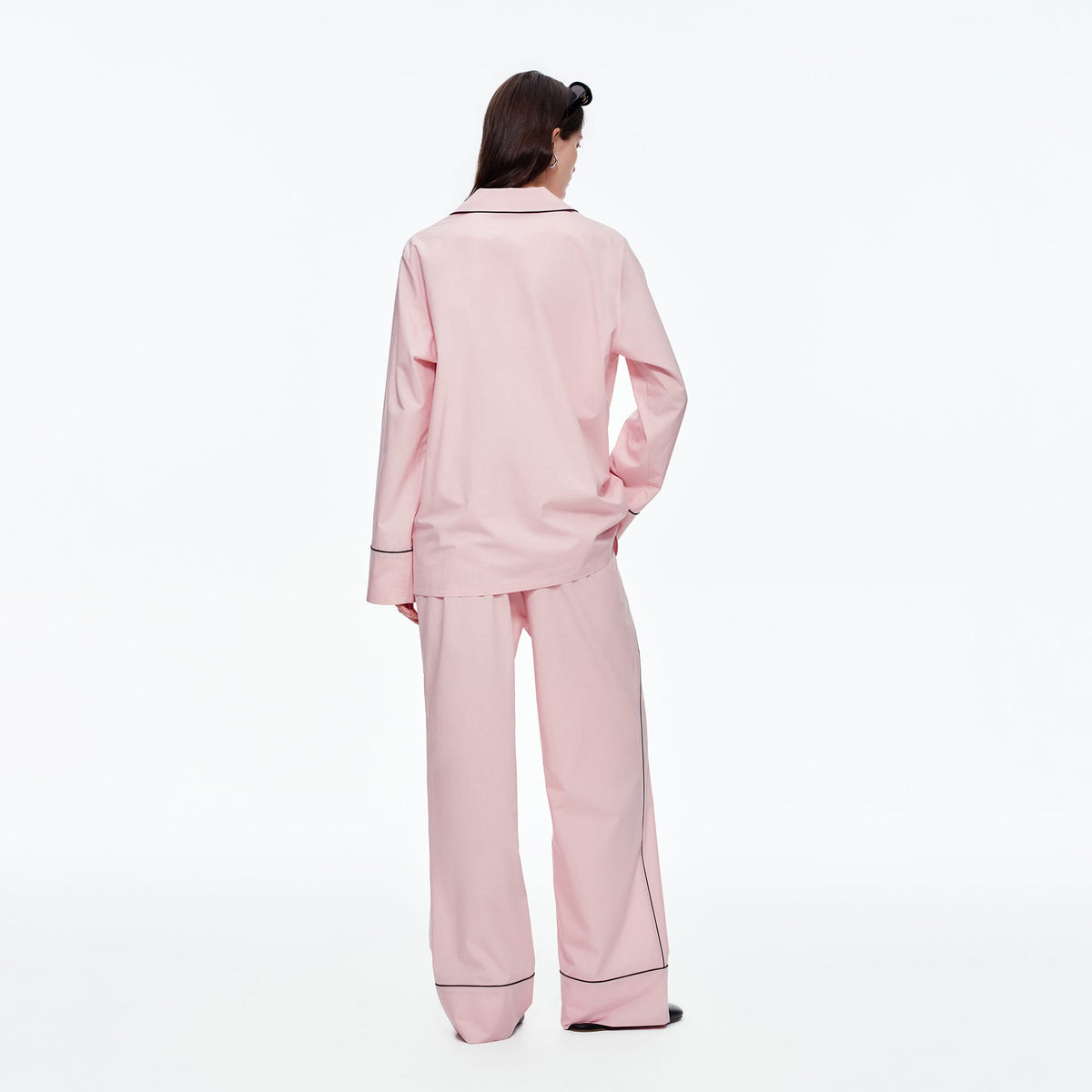 Elegant Long Sleeve Cotton Pajama Set for Women