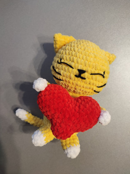 Valentine's Cute Cat Crochet Pattern