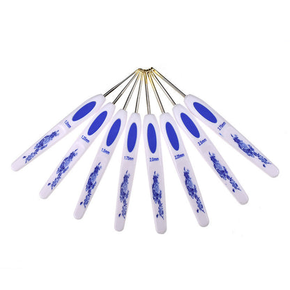 Blue And White Porcelain Style Crochet Set