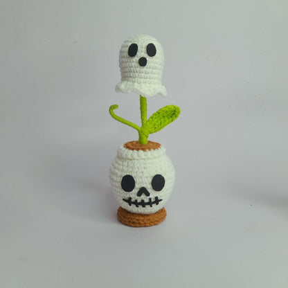 Halloween Skull Planter Set Crochet Pattern