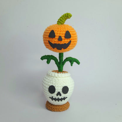 Halloween Skull Planter Set Crochet Pattern