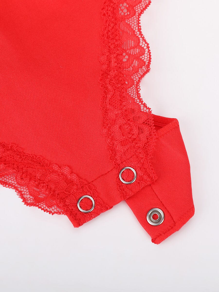 Seamless Lace Cami Bodysuit with Waist Shaping