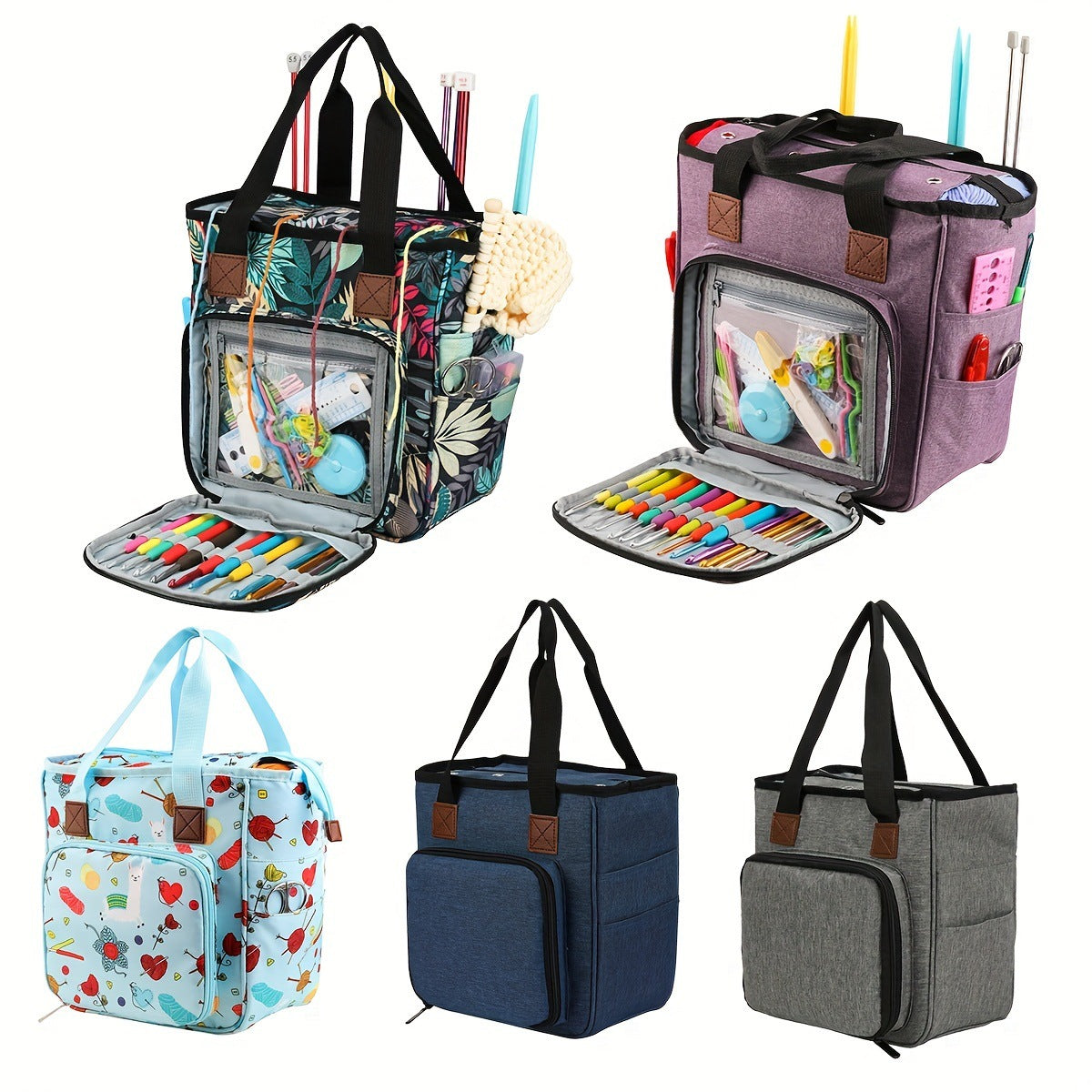 Yarn Organizer Crochet Tool Yarn Storage Bag Outdoor Travel Tote Bag
