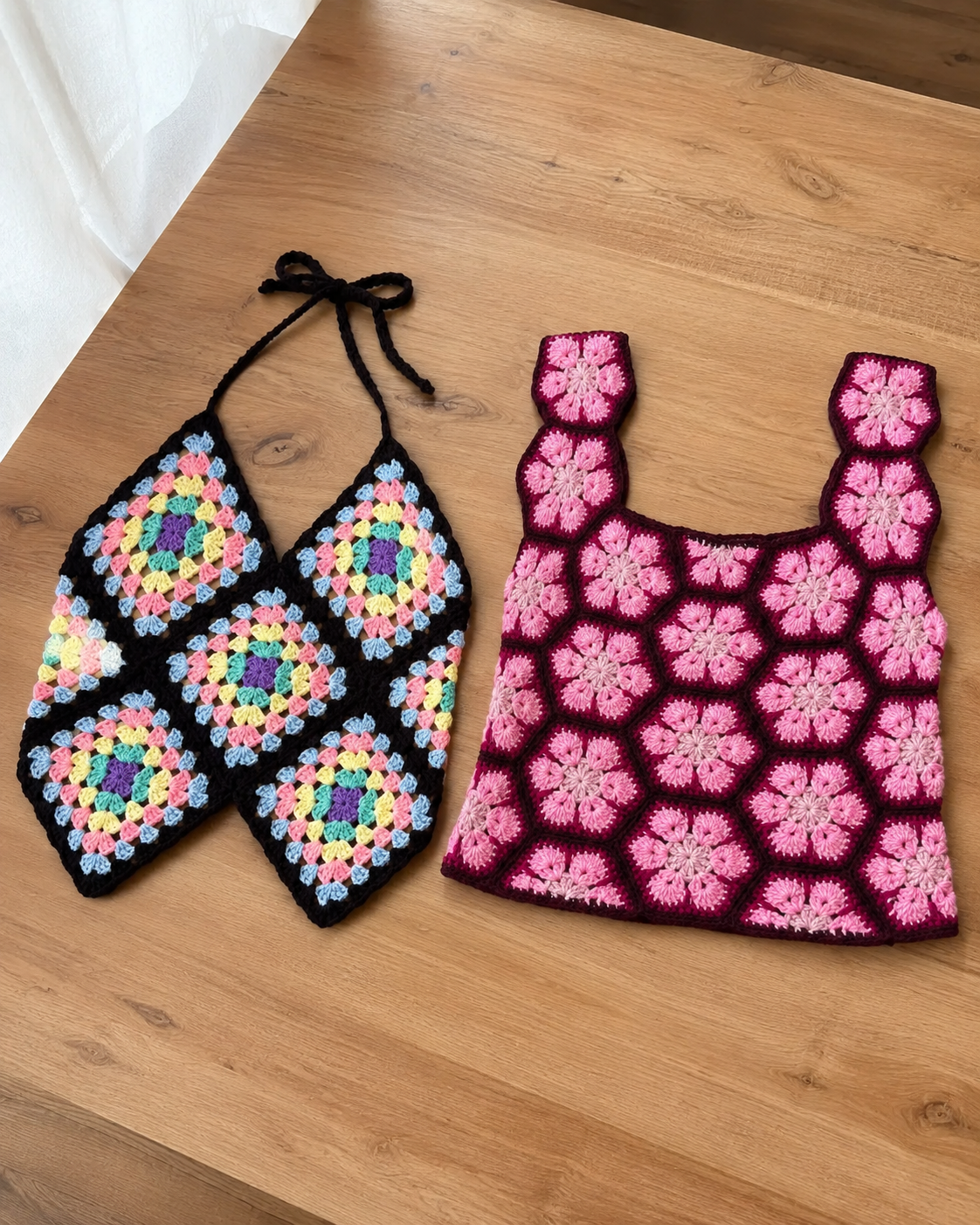 Granny Squares & African flowers Tops Crochet Patterns