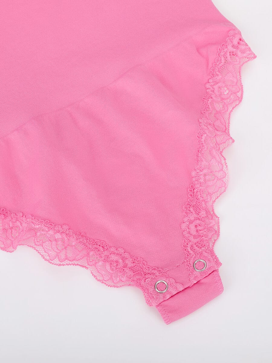 Seamless Lace Cami Bodysuit with Waist Shaping