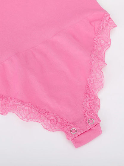 Seamless Lace Cami Bodysuit with Waist Shaping