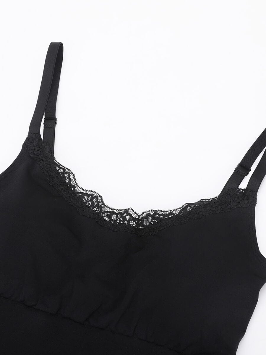 Seamless Lace Cami Bodysuit with Waist Shaping