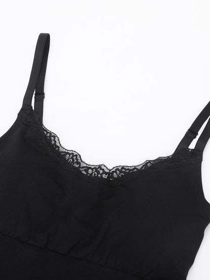 Seamless Lace Cami Bodysuit with Waist Shaping