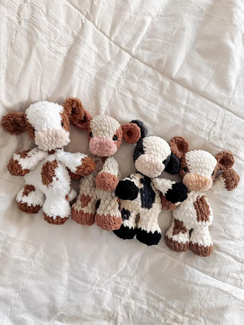Highland Baby Cow – No-Sew Crochet Pattern 🌿🐮