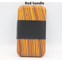 Light wood grain box with red