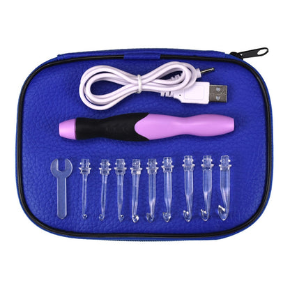 9 Plastic LED Glowing Crochet Hooks With Accessories