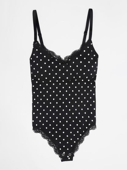 Seamless Lace Cami Bodysuit with Waist Shaping