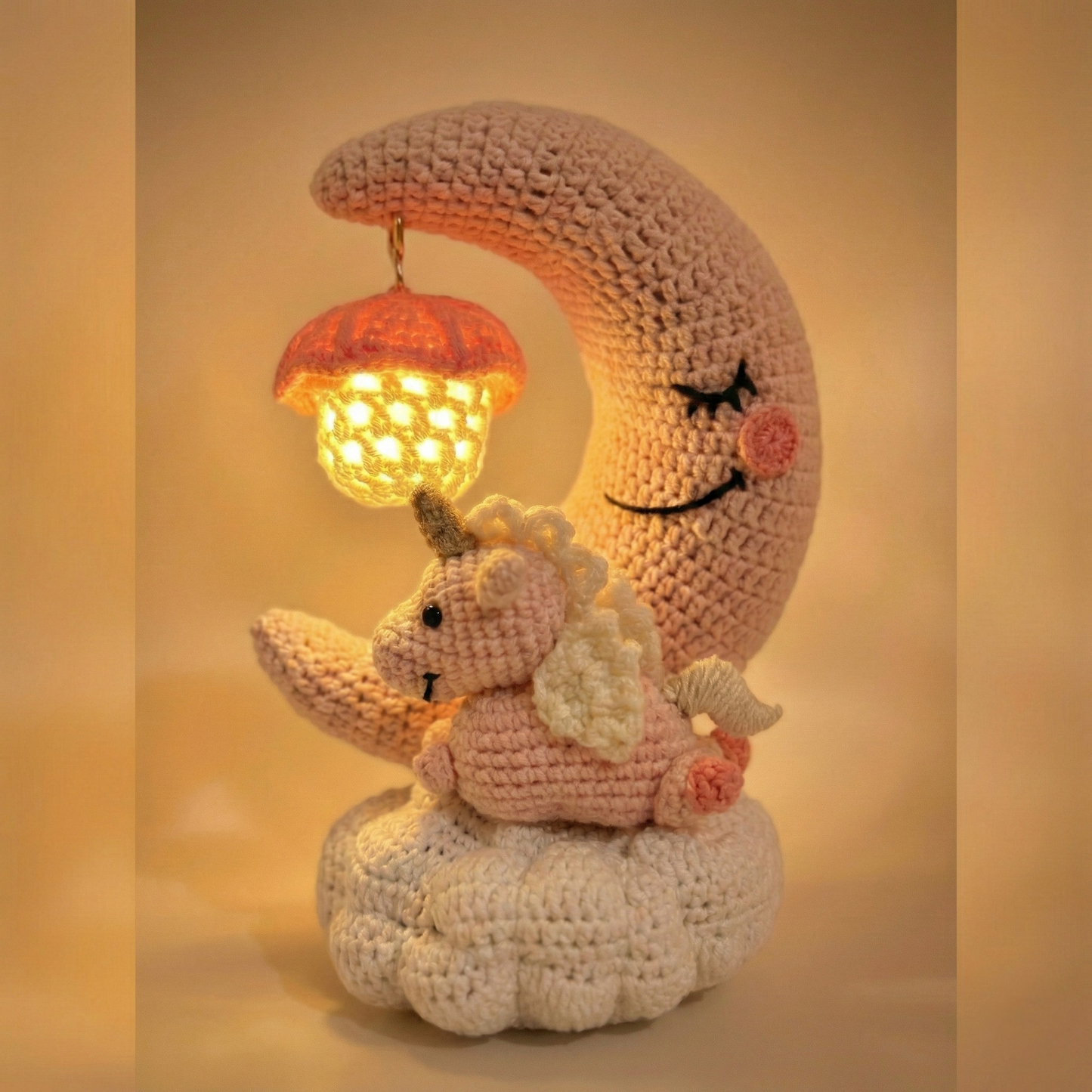 Moonlight Unicorn Night Lamp Crochet Pattern