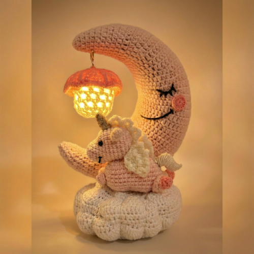 Moonlight Unicorn Night Lamp Crochet Pattern