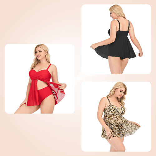 Twist Heart Shape Bust Front Mesh Two-Piece Bikinis