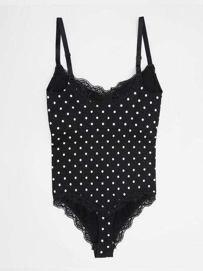 Seamless Lace Cami Bodysuit with Waist Shaping